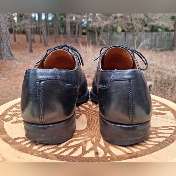 Peal & Co Brooks Brothers Black Pebbled Hatch Grain Split Toe Derby Shoes - Picture 4 of 11